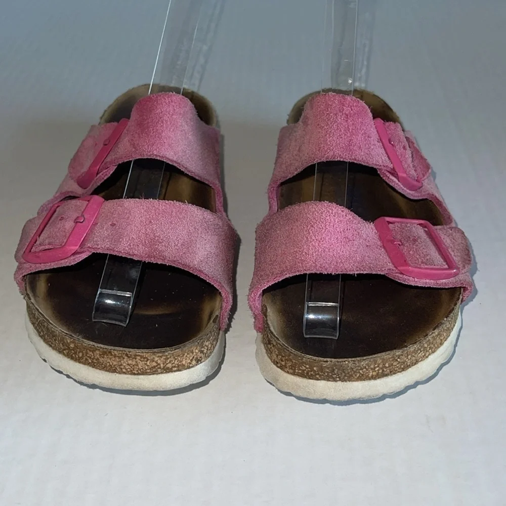 Birkenstock Pink Suede Arizona Sandals
